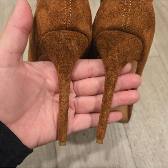 Olivia Ferguson women's Elegant High Stiletto Heel Soft Faux Suede Boots sz 9 - Picture 6 of 11